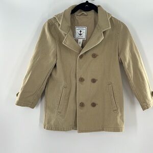 JANIE & JACK AUTHENTIC TAN HOODED BLAZER 3 BUTTON FRONT JACKET 6